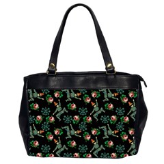 Vintage Jester Floral Pattern Oversize Office Handbag (2 Sides) by snowwhitegirl