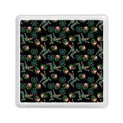 Vintage Jester Floral Pattern Memory Card Reader (square) by snowwhitegirl