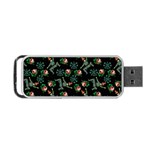 Vintage Jester Floral Pattern Portable USB Flash (Two Sides) Back