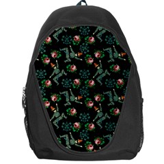 Vintage Jester Floral Pattern Backpack Bag by snowwhitegirl