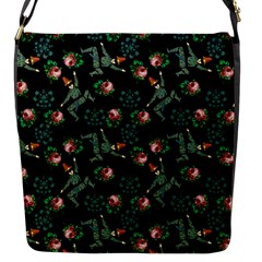 Vintage Jester Floral Pattern Flap Closure Messenger Bag (s) by snowwhitegirl