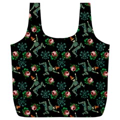 Vintage Jester Floral Pattern Full Print Recycle Bag (xl) by snowwhitegirl