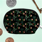 Vintage Jester Floral Pattern Accessory Pouch (Medium) Front