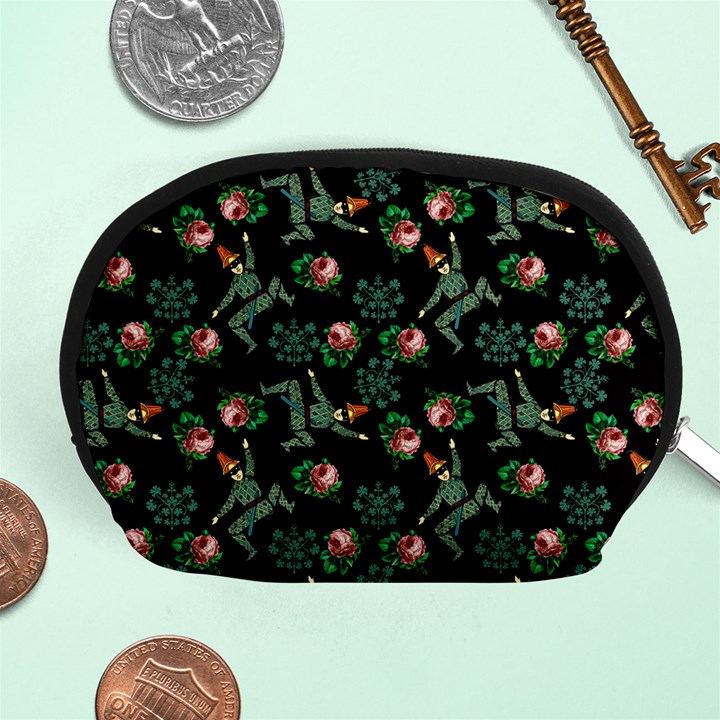 Vintage Jester Floral Pattern Accessory Pouch (Medium)