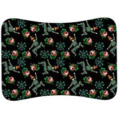 Vintage Jester Floral Pattern Velour Seat Head Rest Cushion by snowwhitegirl