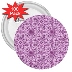 Ornamental Pink 3  Buttons (100 pack) 