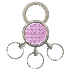 Ornamental Pink 3-Ring Key Chains