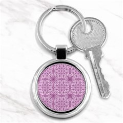 Ornamental Pink Key Chains (Round) 