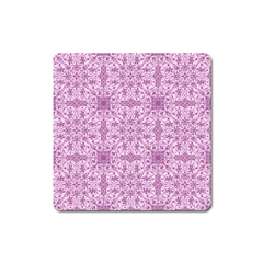 Ornamental Pink Square Magnet