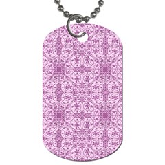 Ornamental Pink Dog Tag (One Side)