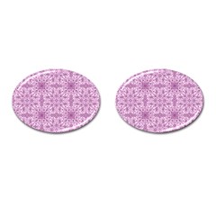 Ornamental Pink Cufflinks (Oval)