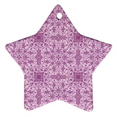 Ornamental Pink Star Ornament (Two Sides)