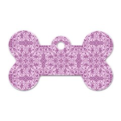 Ornamental Pink Dog Tag Bone (Two Sides)