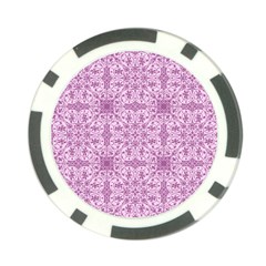 Ornamental Pink Poker Chip Card Guard