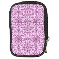 Ornamental Pink Compact Camera Leather Case by snowwhitegirl