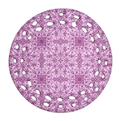 Ornamental Pink Ornament (round Filigree) by snowwhitegirl