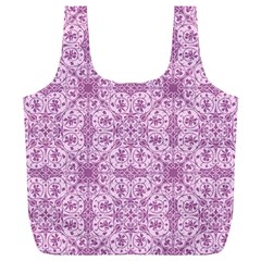 Ornamental Pink Full Print Recycle Bag (XL)