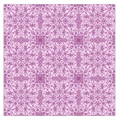 Ornamental Pink Large Satin Scarf (Square)