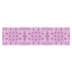 Ornamental Pink Satin Scarf (Oblong)