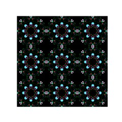 Embroidery Paisley Black Small Satin Scarf (Square)