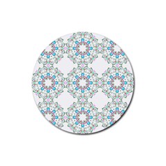 Embroidery Paisley Rubber Round Coaster (4 Pack)  by snowwhitegirl