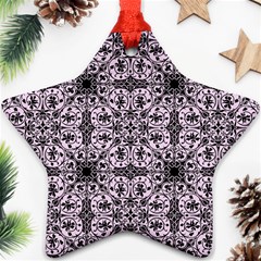 Ornamental Pink Black Ornament (star)