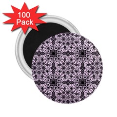 Ornamental Pink Black 2 25  Magnets (100 Pack)  by snowwhitegirl