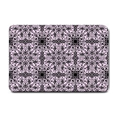 Ornamental Pink Black Small Doormat  by snowwhitegirl