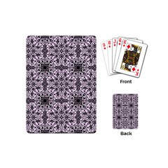 Ornamental Pink Black Playing Cards (mini) by snowwhitegirl