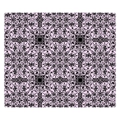 Ornamental Pink Black Double Sided Flano Blanket (small)  by snowwhitegirl