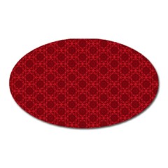 Victorian Paisley Red Oval Magnet by snowwhitegirl