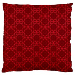 Victorian Paisley Red Large Cushion Case (one Side) by snowwhitegirl