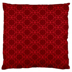 Victorian Paisley Red Large Flano Cushion Case (one Side) by snowwhitegirl