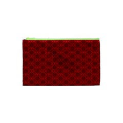 Victorian Paisley Red Cosmetic Bag (xs)