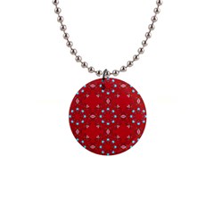 Embroidery Paisley Red Button Necklaces by snowwhitegirl