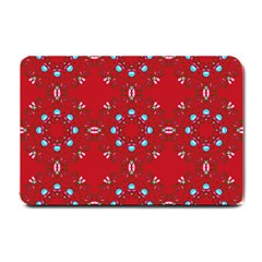 Embroidery Paisley Red Small Doormat  by snowwhitegirl