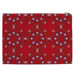 Embroidery Paisley Red Cosmetic Bag (XXL) Back