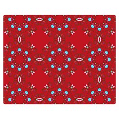 Embroidery Paisley Red Double Sided Flano Blanket (medium)  by snowwhitegirl