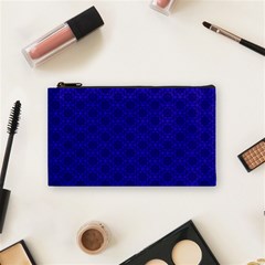 Victorian Paisley Royal Blue Pattern Cosmetic Bag (small) by snowwhitegirl