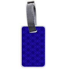 Victorian Paisley Royal Blue Pattern Luggage Tags (one Side)  by snowwhitegirl