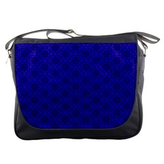 Victorian Paisley Royal Blue Pattern Messenger Bag by snowwhitegirl