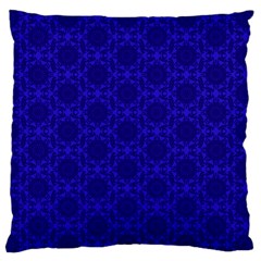 Victorian Paisley Royal Blue Pattern Large Cushion Case (one Side) by snowwhitegirl