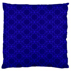 Victorian Paisley Royal Blue Pattern Large Flano Cushion Case (one Side) by snowwhitegirl