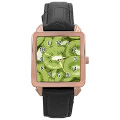 Kiwis Rose Gold Leather Watch 