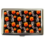 Girl With Roses And Anchors Black Cigarette Money Case Front