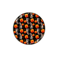 Girl With Roses And Anchors Black Hat Clip Ball Marker (4 pack)