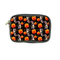 Girl With Roses And Anchors Black Coin Purse