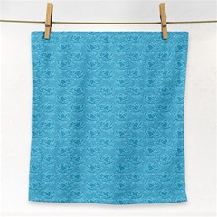 Retro Blue Pattern Face Towel by snowwhitegirl