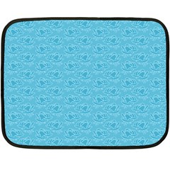 Retro Blue Pattern Double Sided Fleece Blanket (mini)  by snowwhitegirl