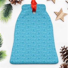 Retro Blue Pattern Ornament (bell) by snowwhitegirl